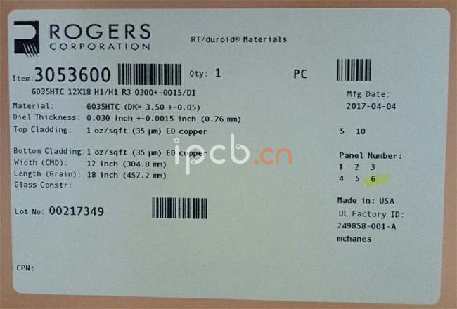 羅杰斯Rogers RT/Duroid6035高頻板 羅杰斯Rogers RT/Duroid6035高頻板