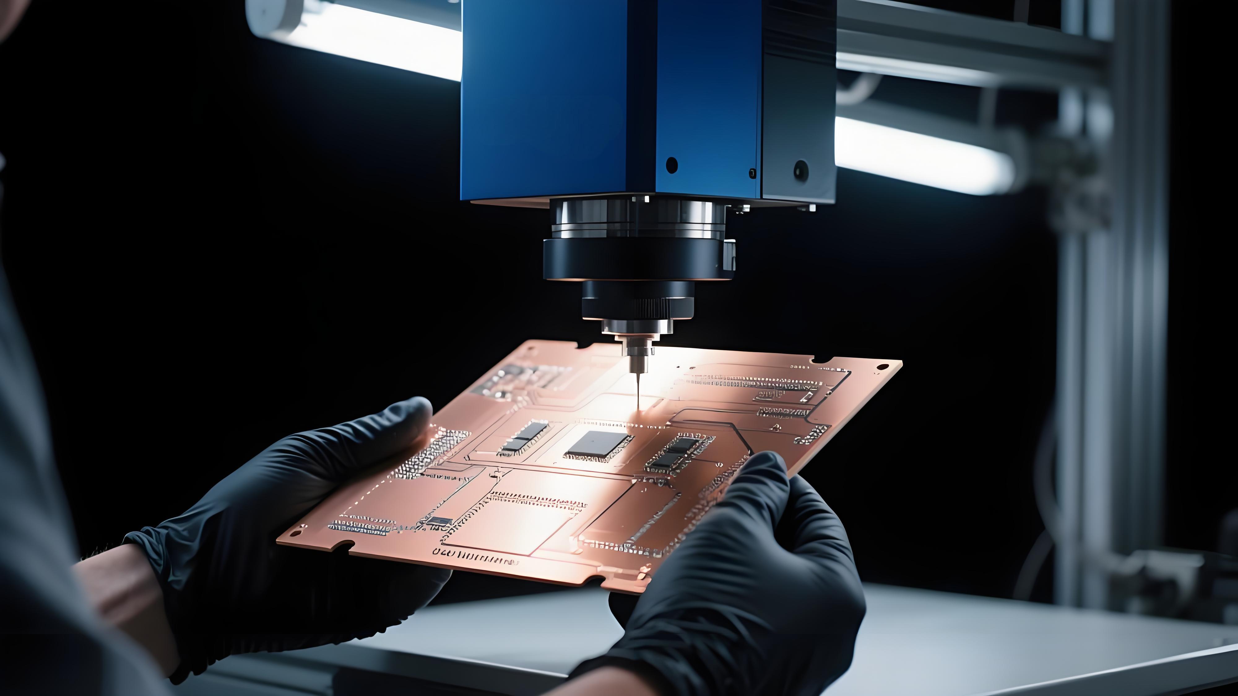 OSP工藝質(zhì)量控制環(huán)節(jié)，技術(shù)人員使用X射線熒光光譜儀檢測(cè)PCB板膜厚