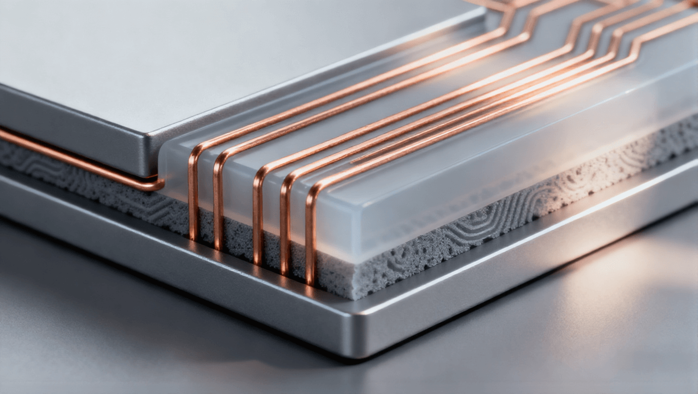 三維堆疊信號屏蔽，銅色線路與 low-k 介質(zhì)屏蔽層