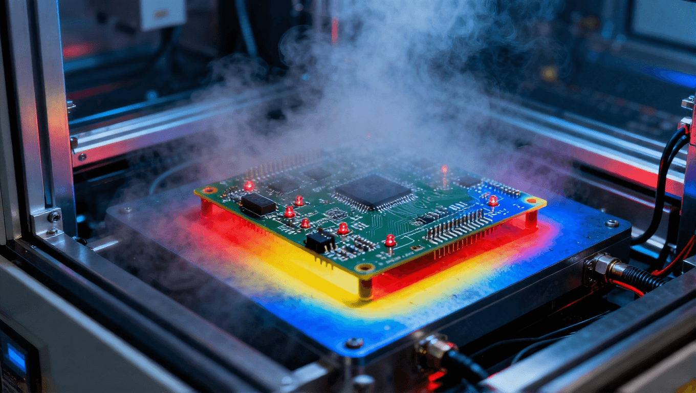 電路板熱沖擊測試，紅外熱像儀監(jiān)測快速溫變下的熱應(yīng)力與失效風(fēng)險