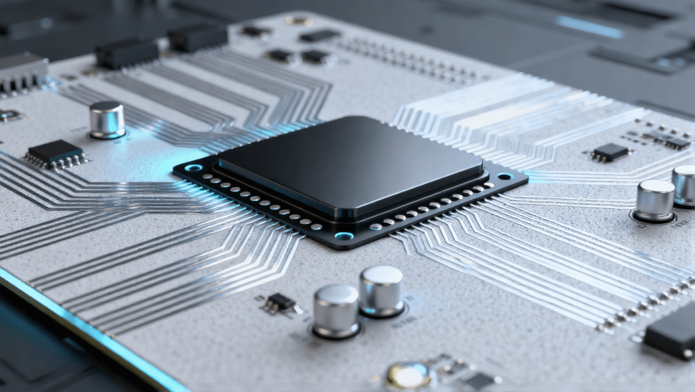 光模塊 PCB 微距特寫 多層結(jié)構(gòu) 銀銅色精密線路 啞光黑熱沉 散熱孔陣列 科技實驗室背景 冷色調(diào)科技感 光模塊 PCB 微距特寫 多層結(jié)構(gòu) 銀銅色精密線路 啞光黑熱沉 散熱孔陣列 科技實驗室背景 冷色調(diào)科技感