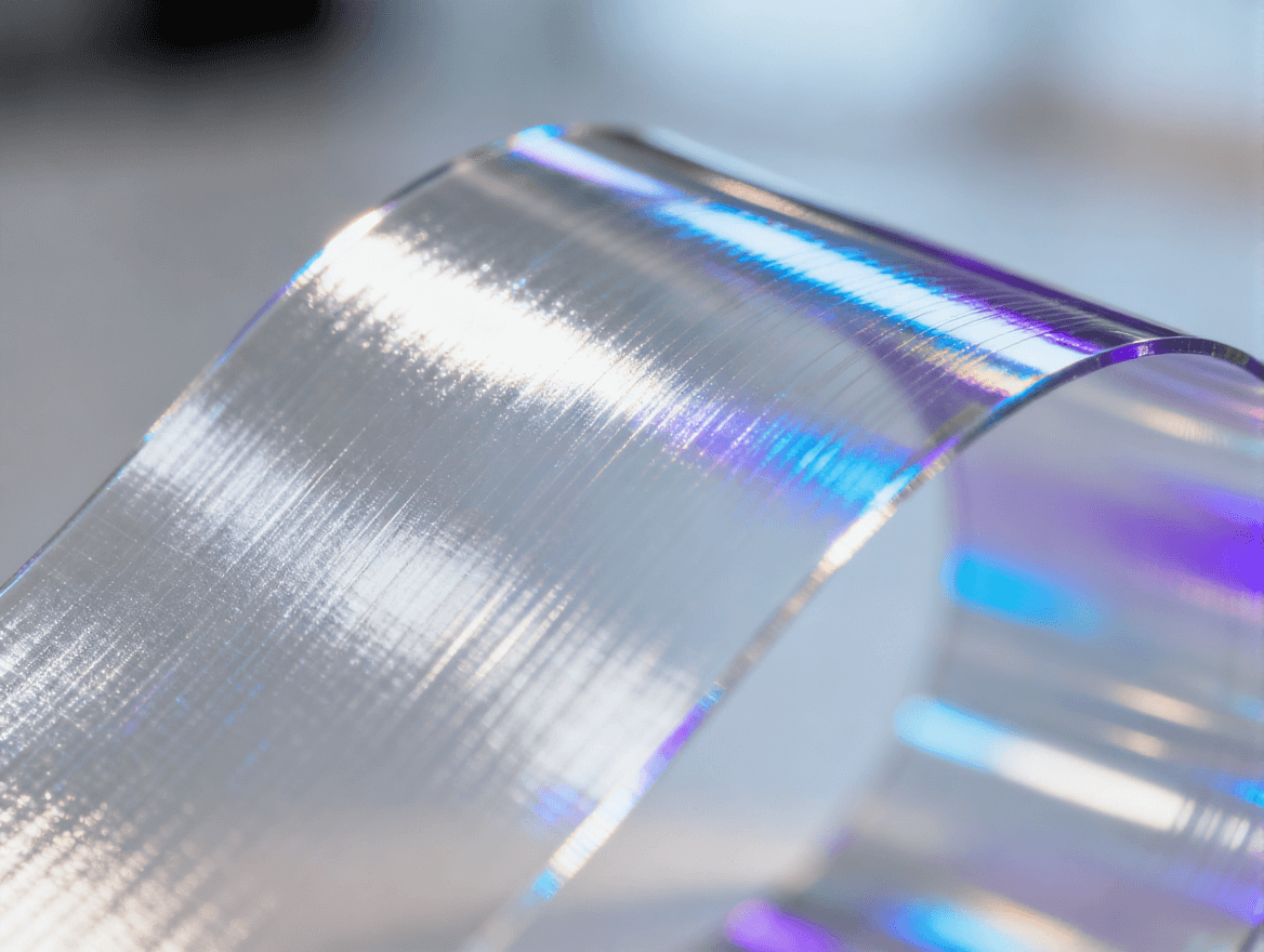 透明導電材料如氧化銦錫在柔性電路板中的特寫展示