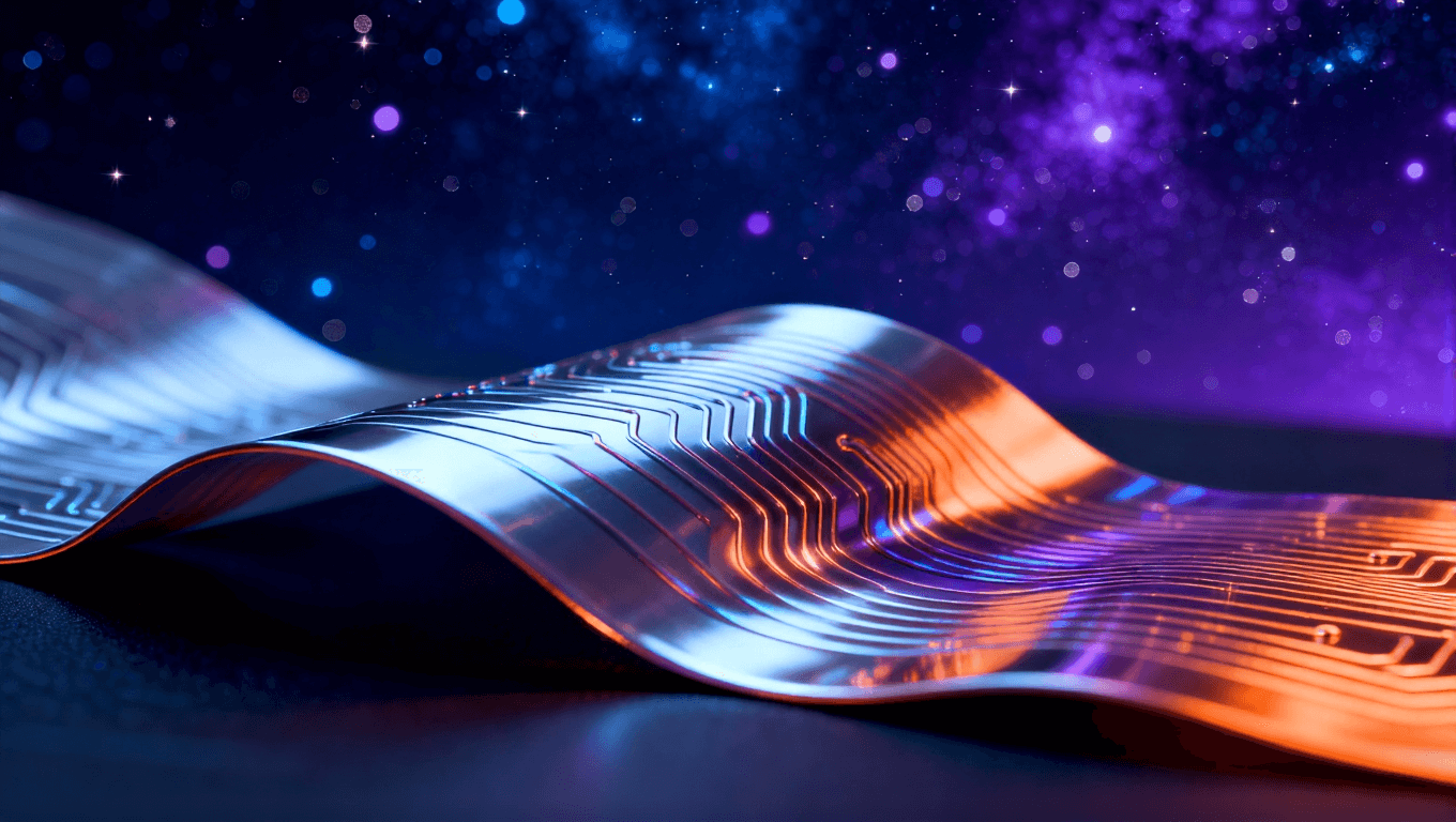 未來智能自適應(yīng)超彈性材料概念視覺，展示其環(huán)境響應(yīng)與性能調(diào)節(jié)能力