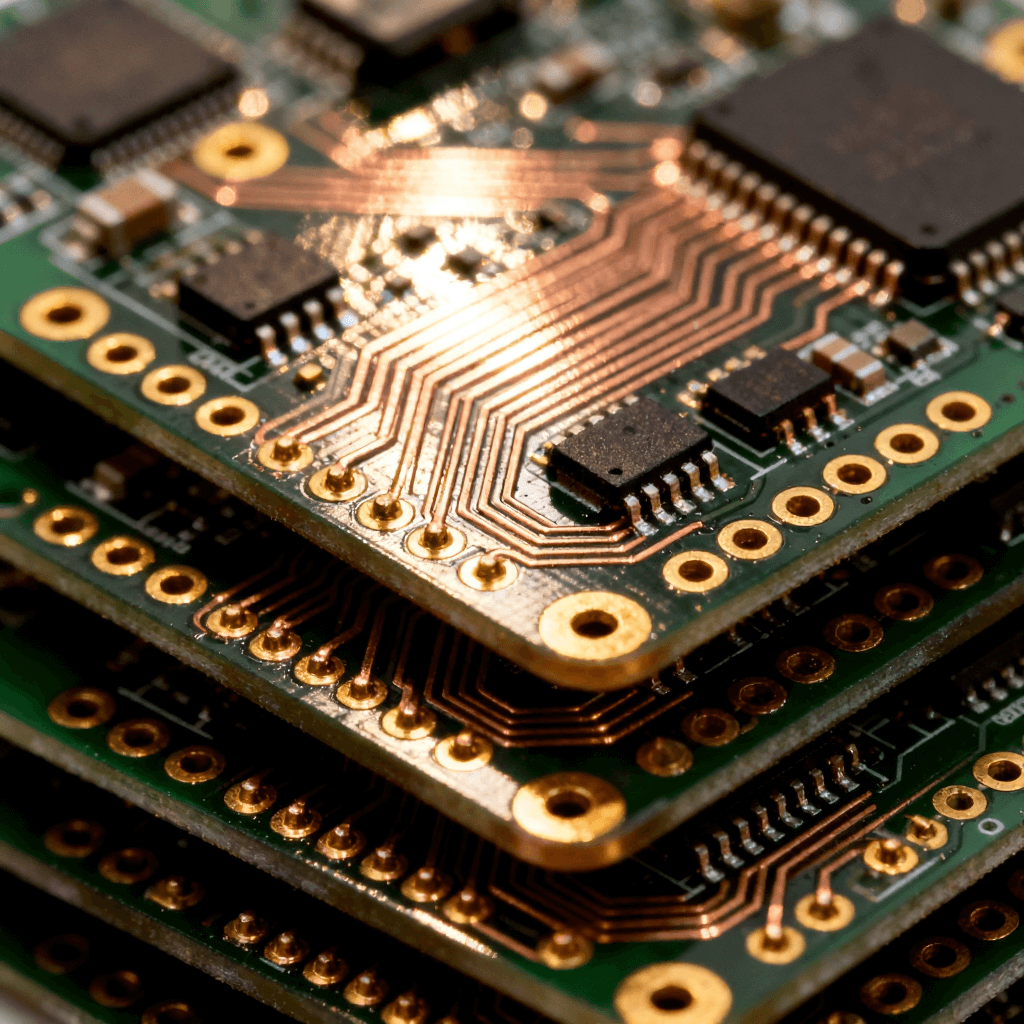 無人機天線電路板特寫，展示多層板結(jié)構(gòu)和精密線路設(shè)計