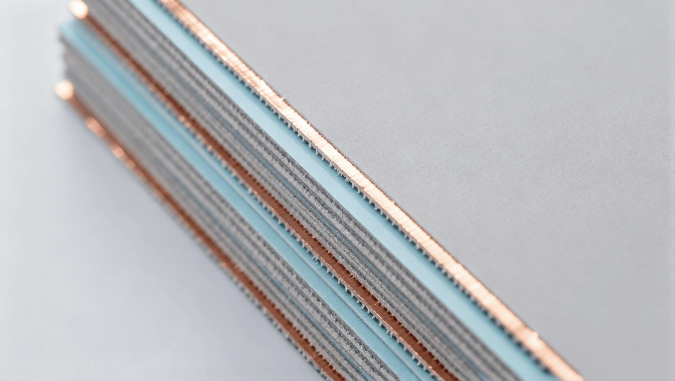 多層阻抗控制板切片 展示基材銅箔層疊結構 多層阻抗控制板切片 展示基材銅箔層疊結構