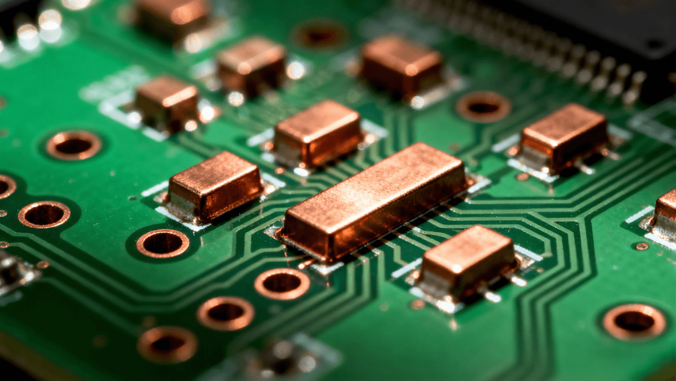 PCB焊盤設(shè)計(jì)細(xì)節(jié)圖，展示高密度電路板焊盤布局，針對(duì)焊點(diǎn)缺陷解決方案的視覺(jué)參考