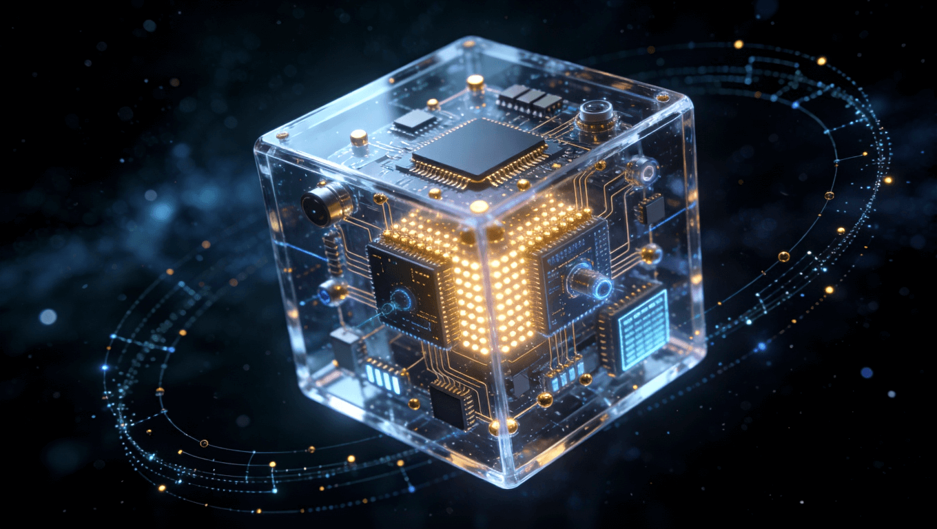 未來機(jī)器人主控板異構(gòu)集成與AI輔助布線技術(shù)的超現(xiàn)實(shí)概念圖