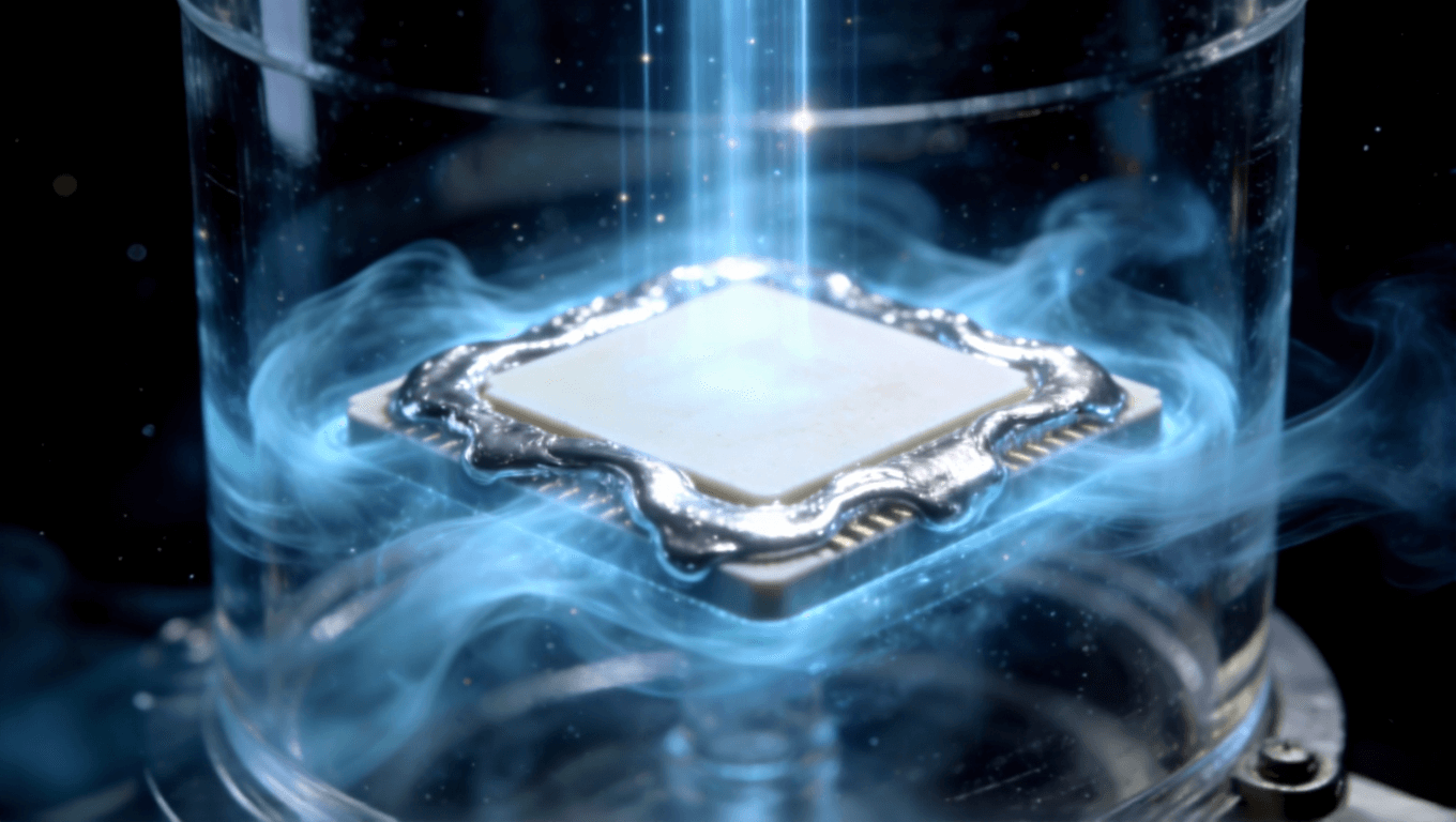 真空惰性氣體保護(hù)下的陶瓷基板焊接場(chǎng)景，表現(xiàn)氛圍控制對(duì)焊接質(zhì)量的重要性